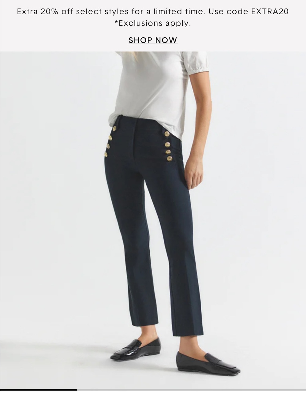 10 Crosby Derek Lam Robertson Slim Trouser - Black